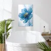 MuchoWow® - Leinwandbilder - Blumen - Blau - Gold - Produktbild-Vorschau 2