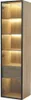 A tall, narrow cabinet with glass doors and internal LED lighting. Anteprima dell’immagine prodotto