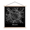MuchoWow® Textilposter Mailand - Karte - Stadtplan 120x120 Produktbild-Vorschau 1