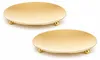 Set van 2 Gouden Kaarsenplateaus RVS – Ø 8,5 cm – Glanzend Productafbeelding-voorbeeld 1