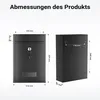 Wiltec Briefkasten schwarz V11 Postkasten mit Namensschild, Produktbild-Vorschau 7