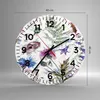 Wanduhr - Rund - Glasuhr - Blume Wiese Natur - 40x40cm - Produktbild-Vorschau 3