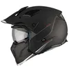 A black motorcycle helmet with a visor and peak, shown from the side against a white background. Anteprima dell’immagine prodotto