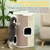 PawHut Arbre à chat en forme de tonneau, 3 niveaux, Voir les images du produit 4