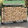 VOUNOT® Kaminholzregal Aussen aus Metall mit wasserdichte Produktbild-Vorschau 2
