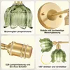 2 Stück Wandleuchte Vintage Grün Maiglöckchen Glas Produktbild-Vorschau 2