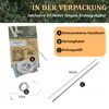 A collage showing an earthing pin kit with instructions and components. Produktbild-Vorschau