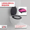 Grafner WC Sitz aus MDF stabile Qualität Pink Dahlia mit Produktbild-Vorschau 6