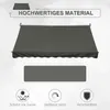 Outsunny Markise Klemmmarkise Faltarm Handkurbel Balkon 3 x Produktbild-Vorschau 4