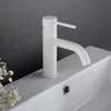 A white faucet is mounted on a white sink, with a dark gray background and some white flowers to the left. Náhled obrázku produktu