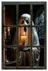 Fake Halloween Fenster mit Gespenst 80x120cm Produktbild-Vorschau 1