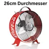 Retro Tischventilator Metall Cola Design 26cm Schreibtisch Produktbild-Vorschau 3