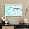 MuchoWow® Poster Weltkarte - Zeitung - Blau 60x40 cm - Produktbild-Vorschau 3