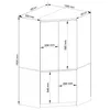 Kleiderschrank Sonoma Eiche 100 cm 4 Türen 6 Regalböden Produktbild-Vorschau 3