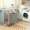 HOMCOM Wäschekorb mit 4 Fächer 160 L Wäschesammler mit Produktbild-Vorschau 7