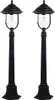 Two black outdoor lamps are shown against a white background. Produktbild-Vorschau