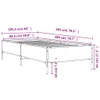 The Living Store Bettgestell Schwarz 100x200 cm Produktbild-Vorschau 9