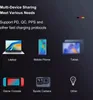 A dark background with text and icons representing different devices that can be charged. Produktbild-Vorschau