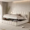 Postel s čalúneným rámom 160x200 cm s hydraulickým úložným Náhľad obrázku produktu 1