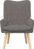 vidaXL Sessel Hellgrau 63 x 67 x 94 cm Stoff Produktbild-Vorschau 4