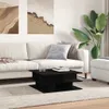 vidaXL Konferenční stolek černý 70x70x29 cm materiál na Náhled obrázku produktu 3
