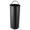 A black cylindrical trash can with a handle is shown against a white background. Anteprima dell’immagine prodotto