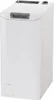 A white top-loading washing machine is shown from a slight angle. Produktbild-Vorschau
