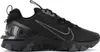 A side view of a black Nike React Vision shoe against a white background. Voir les images du produit