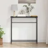 Möbel Konsolentisch mit Regal Schwarze Eiche 75 x 19,5 x 75 Produktbild-Vorschau 4