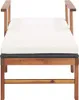 Lettino con cuscino in poly rattan acacia legno massiccio Anteprima dell’immagine prodotto 5