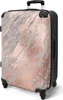 NoBoringSuitcases.com® Großer Koffer - Marmor - Grau - Rosa Produktbild-Vorschau 2