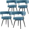 ML-Design Esszimmerstühle drehbar 4er Set in Blau Produktbild-Vorschau 1