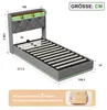 Lit rembourré ProximaX 90 x 200 cm avec ports USB et Voir les images du produit 10