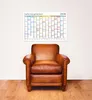 A brown leather armchair is placed in front of a wall with a large calendar poster hanging on it. Produktbild-Vorschau