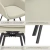 tectake® Drehbarer Armlehnstuhl Alicon gepolstert 57 x 59 x Produktbild-Vorschau 4