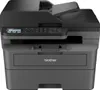 A black and gray Brother multifunction printer is shown from the front. Produktbild-Vorschau