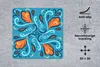 MuchoWow® Mauspad Mousepad Federn - Blau - Muster 30x30 cm Produktbild-Vorschau 2