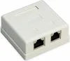 Goobay 2-port RJ45 Anschlussdose, CAT 6, STP, geschirmt, Produktbild-Vorschau 1