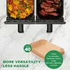 OYAJIA Doppelkammer-Heißluftfritteuse 2x5L | Airfryer 10L Produktbild-Vorschau 2