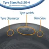 9x3.50-4 Slick-Reifen, 9x3.50-4 Glattreifen, für Rasenmäher Produktbild-Vorschau 5