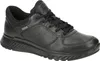 A black leather sneaker is shown against a white background. Podgląd zdjęcia produktu