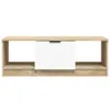 vidaXL Table basse en bois blanc et chêne Sonoma 102x50x36 Voir les images du produit 3