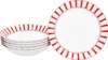 Split rouge rayé Set de 6 assiettes à soupe 450ml Voir les images du produit 1
