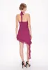 Damen lila ärmelloses asymmetrisches Slim-Fit Kleid mit Produktbild-Vorschau 5