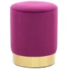 Hocker Lila und Golden Samt 28 x 36 cm Produktbild-Vorschau 1