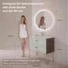 Badspiegel mit Beleuchtung, rund, 60cm, rahmenlos, Kaltweiß Produktbild-Vorschau 6