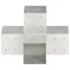 vidaXL Connettore per pali a X Metallo zincato 101 x 101 mm Anteprima dell’immagine prodotto 1