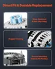 Collage of close-up shots of an automotive alternator, highlighting its features. Anteprima dell’immagine prodotto