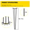 SucceBuy Hairpin Tischbeine 28 Zoll schwarz Satz von 4 Produktbild-Vorschau 7