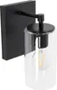 tooLight Wandlampe App1222-1W Schwarz Metall Glas E27 Produktbild-Vorschau 1